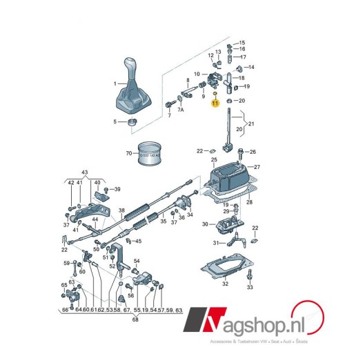 Teflon kogel voor het schakelmechanisme 